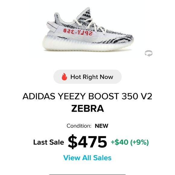 yeezy zebra 40